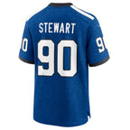 Kooe IN.Colts #90 Grover Stewart Royal Indiana Nights Alternate Game Jersey American Stitched Football Jerseys