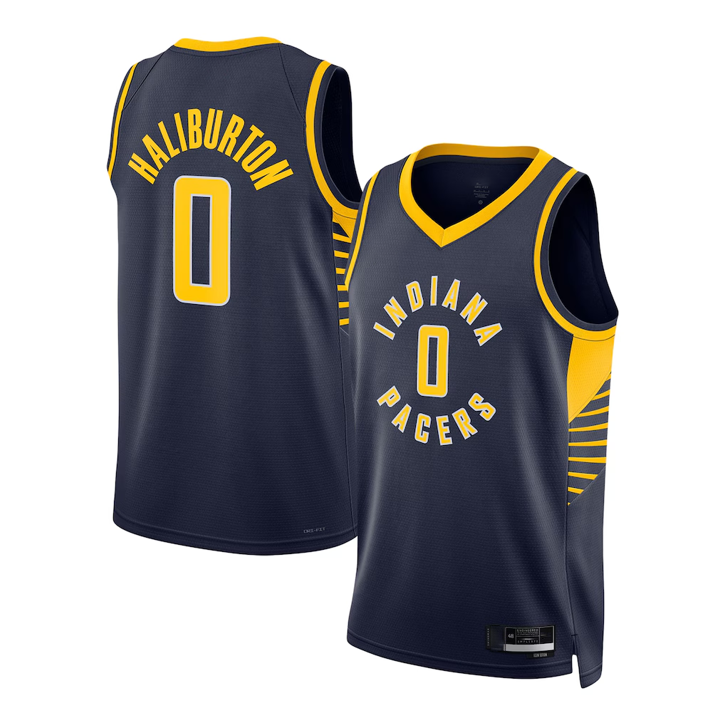 Kooe I.Pacers #0 Tyrese Haliburton Navy Swingman Jerseys - Icon Edition