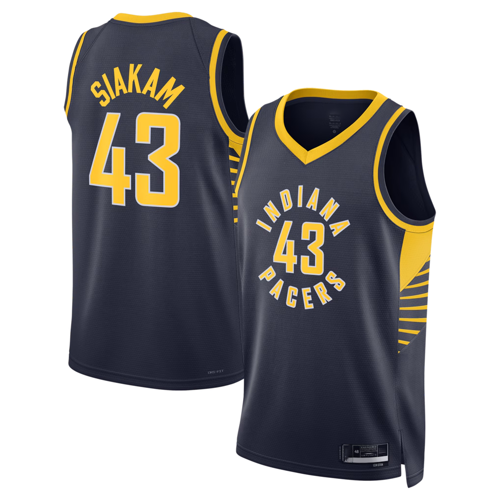 Kooe I.Pacers #43 Pascal Siakam Navy Swingman Jerseys - Icon Edition