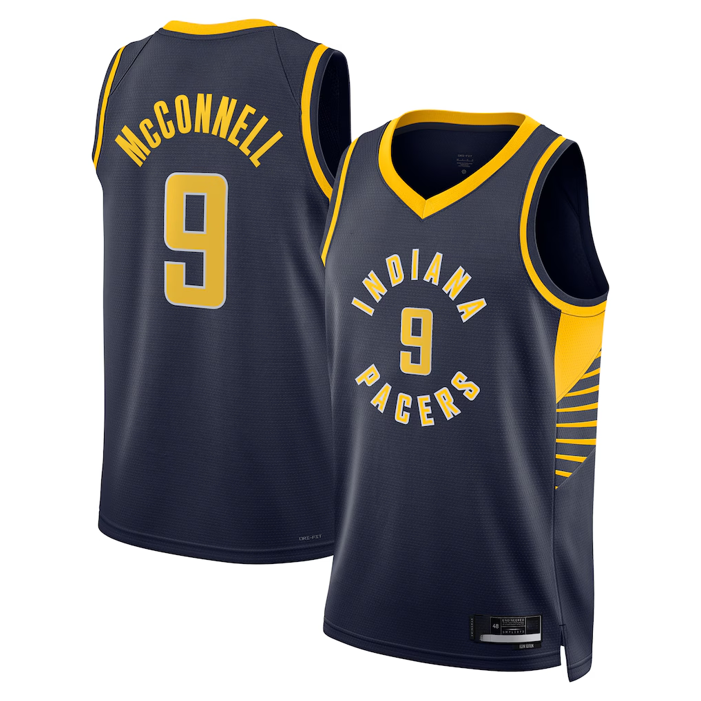 Kooe I.Pacers #9 T.J. McConnell Navy Swingman Replica Jerseys - Icon Edition