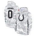 Kooe IN.Colts #0 Camryn Bynum Player Arctic Camo Salute to Service Hoodies Limited Game Stitched Jerseys