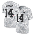 Kooe IN.Colts #14 Alec Pierce Player Arctic Camo Salute To Service Limited Game Stitched Jerseys