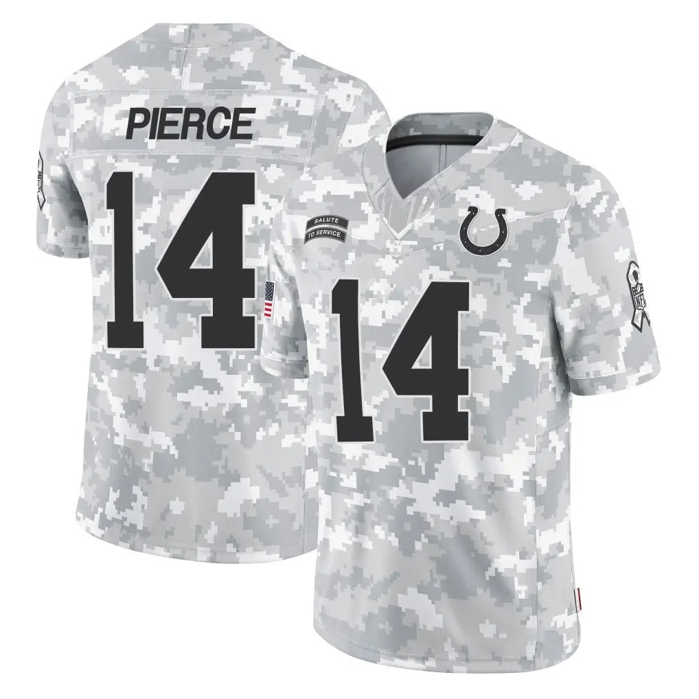 Kooe IN.Colts #14 Alec Pierce Player Arctic Camo Salute To Service Limited Game Stitched Jerseys