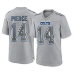 Kooe IN.Colts #14 Alec Pierce Player Gray Atmosphere Fashion Home Game Stitched Jerseys