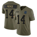 Kooe IN.Colts #14 Alec Pierce Player Olive 2025 Salute To Service Limited Game Stitched Jerseys