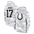 Kooe IN.Colts #17 Daniel Jones Player Arctic Camo Salute to Service Hoodies Limited Game Stitched Jerseys