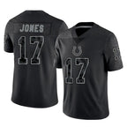 Kooe IN.Colts #17 Daniel Jones Player Black Reflective Limited Game Stitched Jerseys