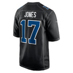 Kooe IN.Colts #17 Daniel Jones Player Carbon Black Fashion Game Stitched Jerseys
