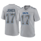 Kooe IN.Colts #17 Daniel Jones Player Gray Atmosphere Fashion Home Game Stitched Jerseys
