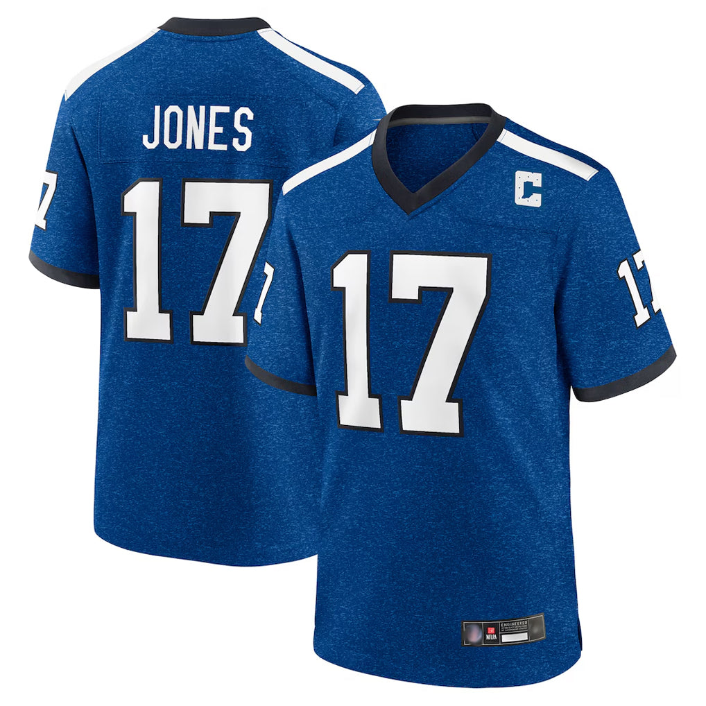 Kooe IN.Colts #17 Daniel Jones Player Royal Alternate Indiana Nights Home Game Stitched Jerseys