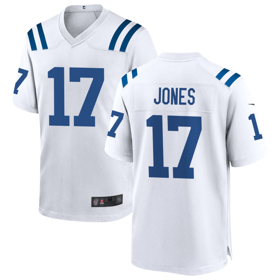 Kooe IN.Colts #17 Daniel Jones Player White Home Game Stitched Jerseys