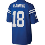 Kooe IN.Colts #18 Peyton Manning Mitchell & Ness Royal Big & Tall Retired Player Replica Stitched Jerseys