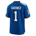 Kooe IN.Colts #1 Ahmad Sauce Gardner Heather Royal Alternate 2 Indiana Nights Game Stitched Jerseys