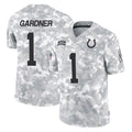 Kooe IN.Colts #1 Sauce Gardner Player Arctic Camo Salute To Service Limited Game Stitched Jerseys