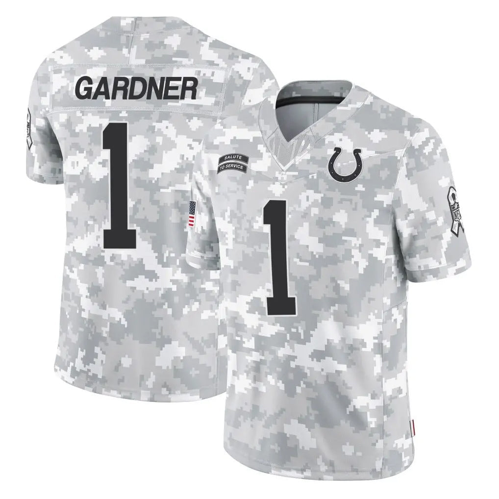 Kooe IN.Colts #1 Sauce Gardner Player Arctic Camo Salute To Service Limited Game Stitched Jerseys