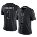 Kooe IN.Colts #1 Sauce Gardner Player Black Reflective Limited Game Stitched Jerseys