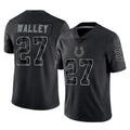 Kooe IN.Colts #27 Justin Walley Player Black Reflective Limited Game Stitched Jerseys