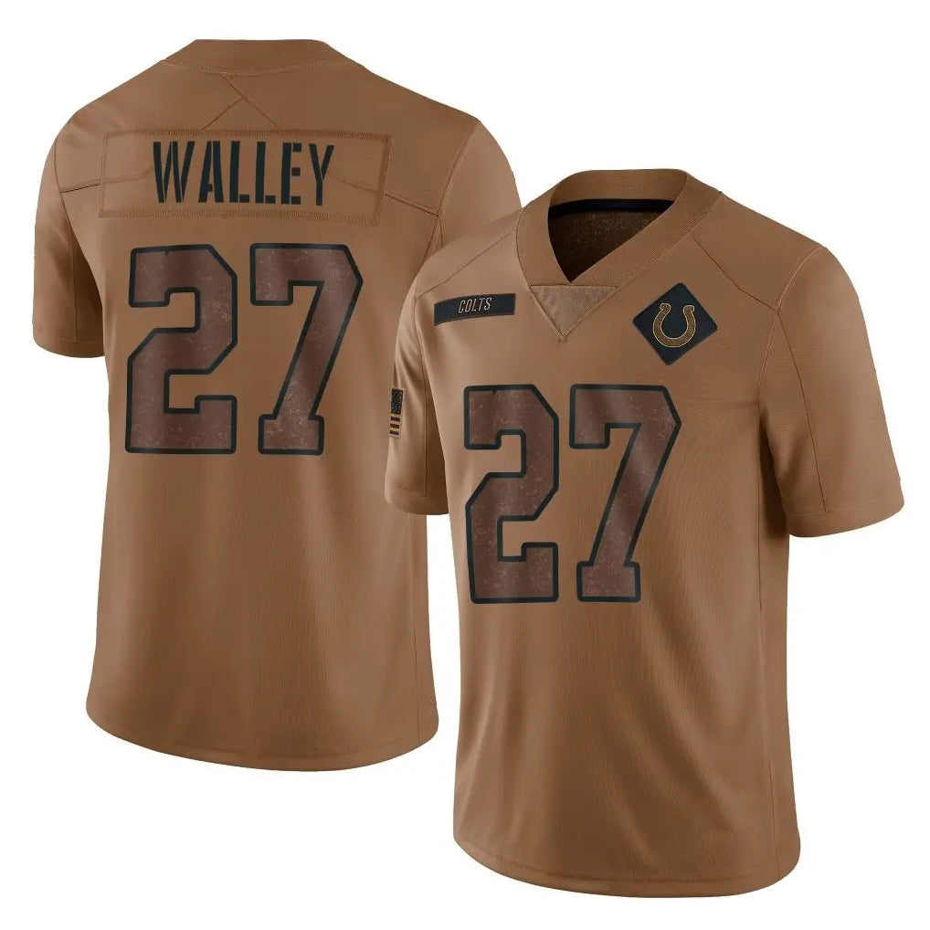 Kooe IN.Colts #27 Justin Walley Player Brown Salute To Service Limited Stitched Jerseys