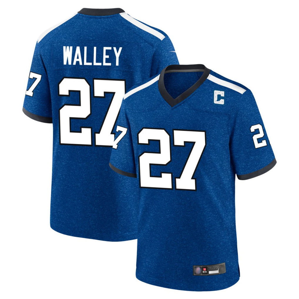 Kooe IN.Colts #27 Justin Walley Player Royal Alternate Indiana Nights Home Game Stitched Jerseys