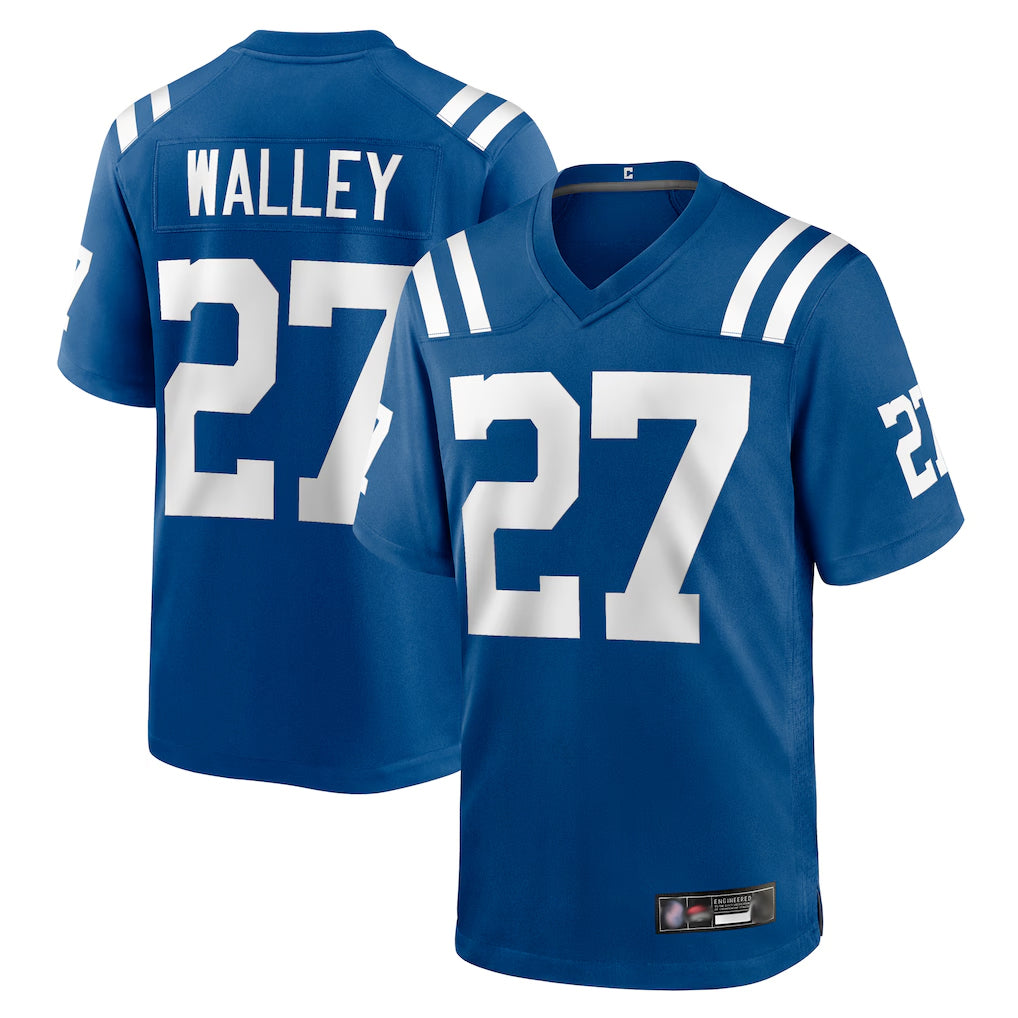 Kooe IN.Colts #27 Justin Walley Player Royal Home Game Stitched Jerseys