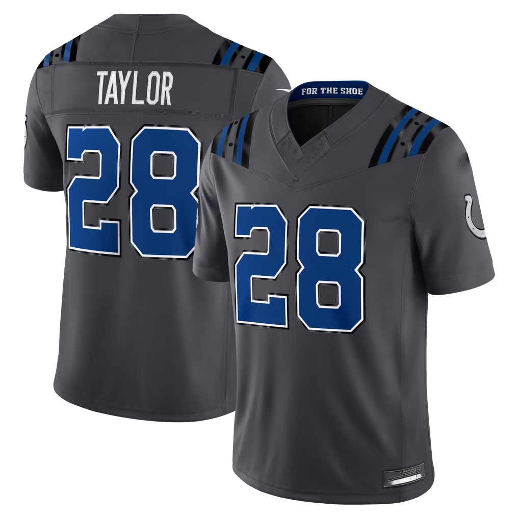 Kooe IN.Colts #28 Jonathan Taylor Anthracite 2026 Rivalries Collection Limited Stitched Jerseys