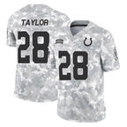 Kooe IN.Colts #28 Jonathan Taylor Player Arctic Camo Salute To Service Limited Game Stitched Jerseys
