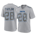 Kooe IN.Colts #28 Jonathan Taylor Player Gray Atmosphere Fashion Home Game Stitched Jerseys
