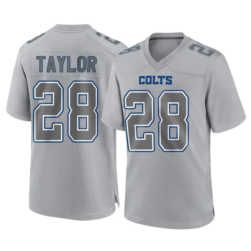 Kooe IN.Colts #28 Jonathan Taylor Player Gray Atmosphere Fashion Home Game Stitched Jerseys