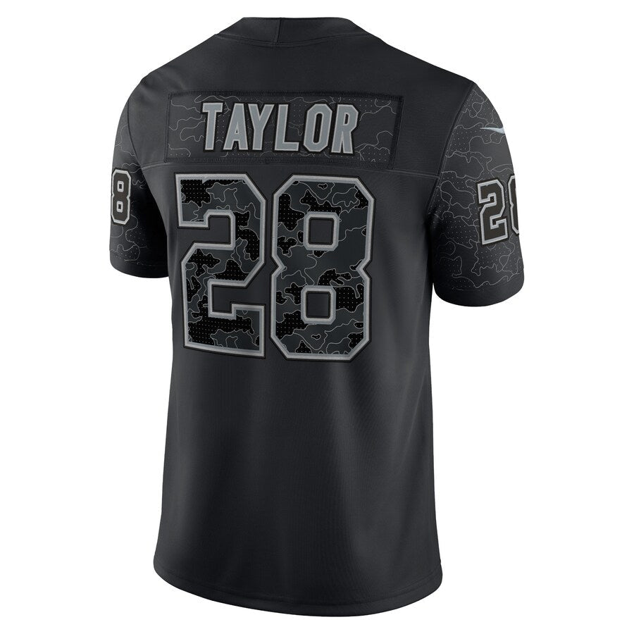 Kooe IN.Colts #28 Jonathan Taylor Player RFLCTV Limited Black Stitched Jerseys