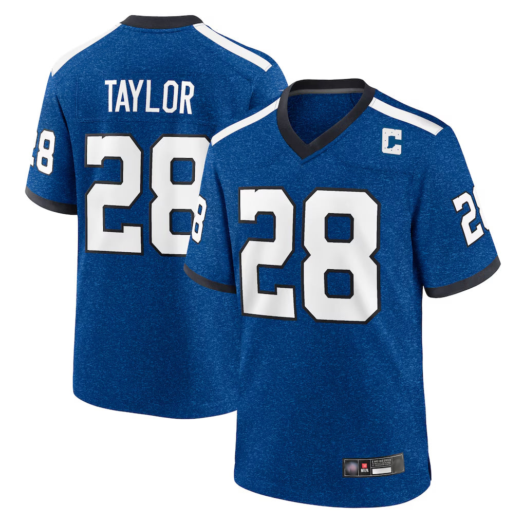Kooe IN.Colts #28 Jonathan Taylor Player Royal Alternate Indiana Nights Home Game Stitched Jerseys