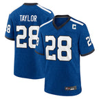 Kooe IN.Colts #28 Jonathan Taylor Player Royal Alternate Indiana Nights Home Game Stitched Jerseys