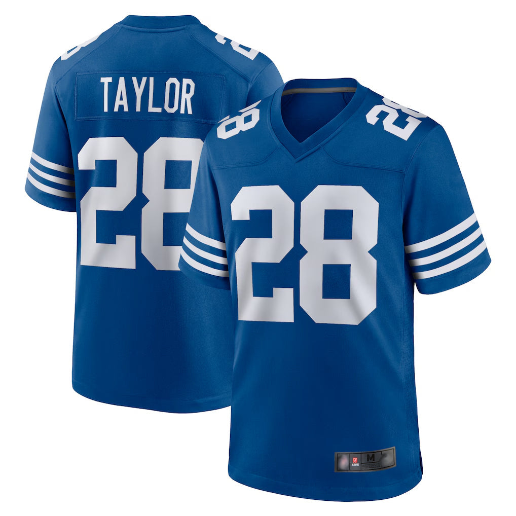 Kooe IN.Colts #28 Jonathan Taylor Player Royal Limited Home Game Stitched Jerseys