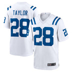 Kooe IN.Colts #28 Jonathan Taylor Player White Home Game Stitched Jerseys