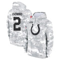Kooe IN.Colts #2 Josh Downs Player Arctic Camo Salute to Service Hoodies Limited Game Stitched Jerseys