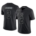 Kooe IN.Colts #2 Josh Downs Player Black Reflective Limited Game Stitched Jerseys