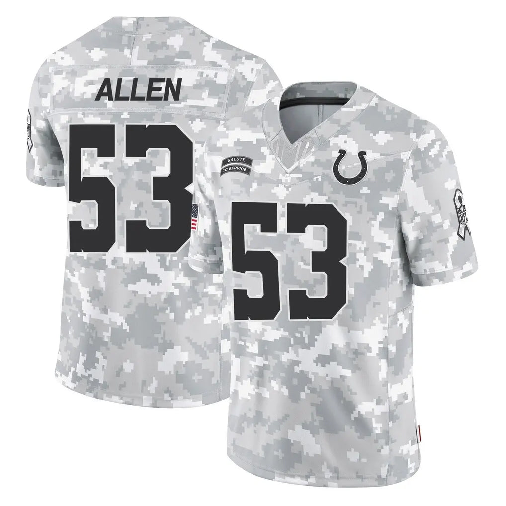 Kooe IN.Colts #53 CJ Allen Player Arctic Camo Salute To Service Limited Game Stitched Jerseys