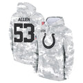 Kooe IN.Colts #53 CJ Allen Player Arctic Camo Salute to Service Hoodies Limited Game Stitched Jerseys