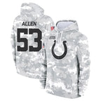 Kooe IN.Colts #53 CJ Allen Player Arctic Camo Salute to Service Hoodies Limited Game Stitched Jerseys