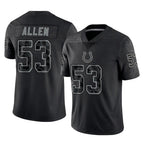 Kooe IN.Colts #53 CJ Allen Player Black Reflective Limited Game Stitched Jerseys