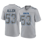 Kooe IN.Colts #53 CJ Allen Player Gray Atmosphere Fashion Home Game Stitched Jerseys