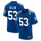 Kooe IN.Colts #53 CJ Allen Player Royal Alternate Indiana Nights Home Game Stitched Jerseys