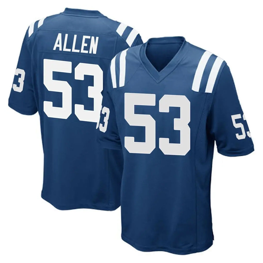 Kooe IN.Colts #53 CJ Allen Player Royal Home Game Stitched Jerseys