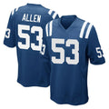Kooe IN.Colts #53 CJ Allen Player Royal Home Game Stitched Jerseys