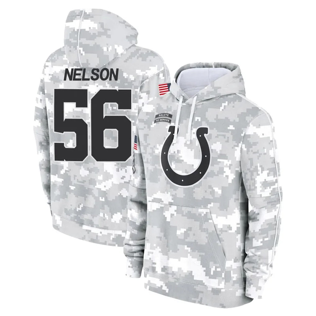 Kooe IN.Colts #56 Quenton Nelson Player Arctic Camo Salute to Service Hoodies Limited Game Stitched Jerseys