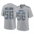 Kooe IN.Colts #56 Quenton Nelson Player Gray Atmosphere Fashion Home Game Stitched Jerseys