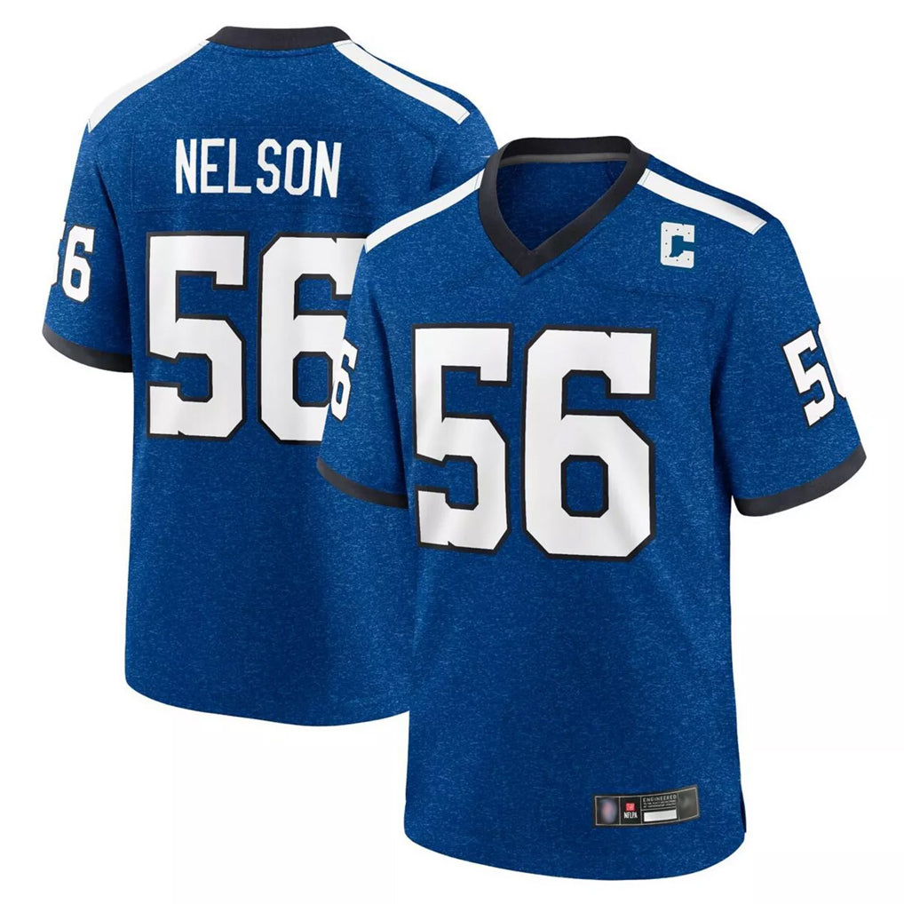 Kooe IN.Colts #56 Quenton Nelson Player Royal Alternate Indiana Nights Home Game Stitched Jerseys