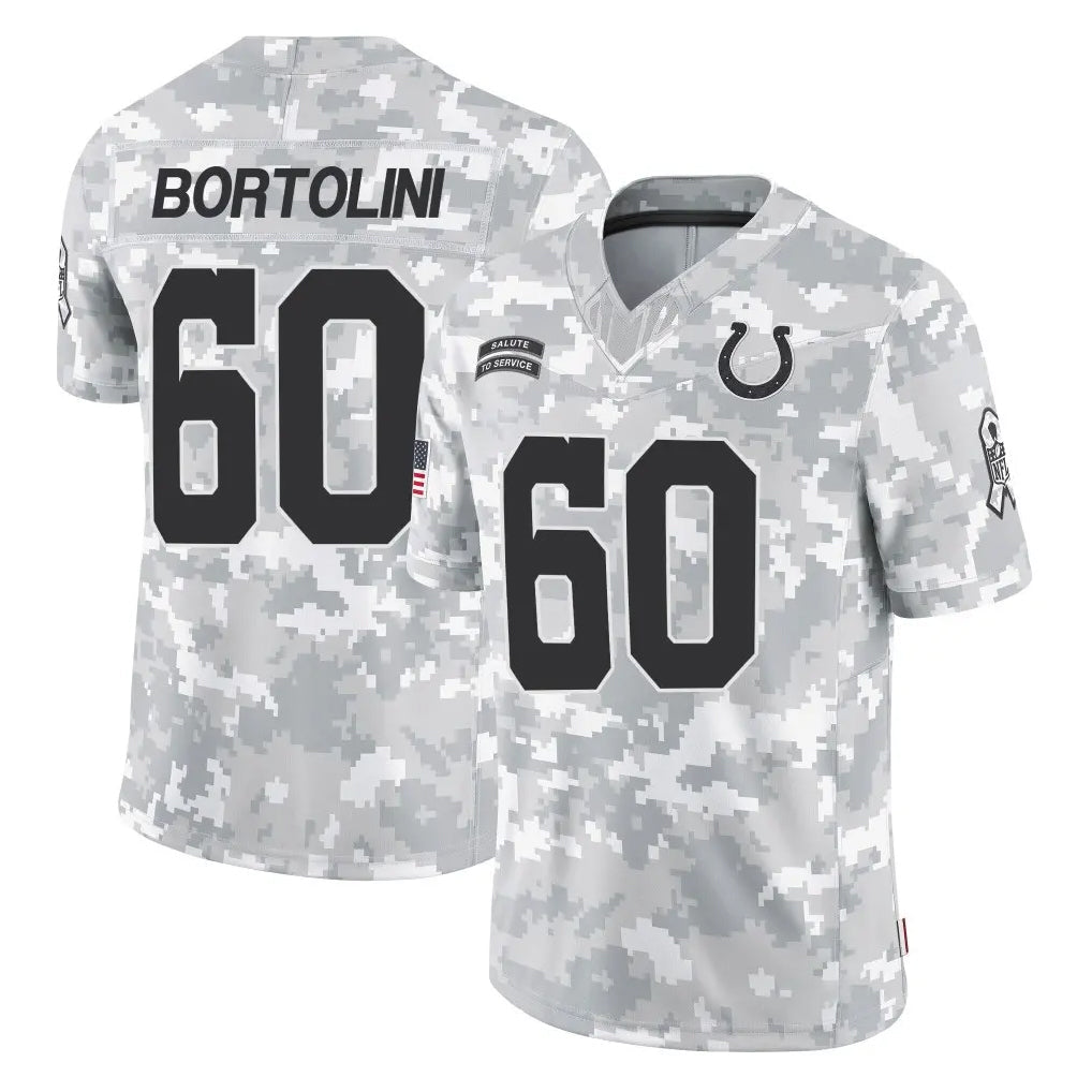 Kooe IN.Colts #60 Tanor Bortolini Player Arctic Camo Salute To Service Limited Game Stitched Jerseys