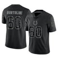 Kooe IN.Colts #60 Tanor Bortolini Player Black Reflective Limited Game Stitched Jerseys