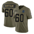 Kooe IN.Colts #60 Tanor Bortolini Player Olive 2025 Salute To Service Limited Game Stitched Jerseys