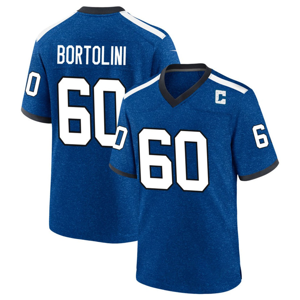 Kooe IN.Colts #60 Tanor Bortolini Player Royal Alternate Indiana Nights Home Game Stitched Jerseys
